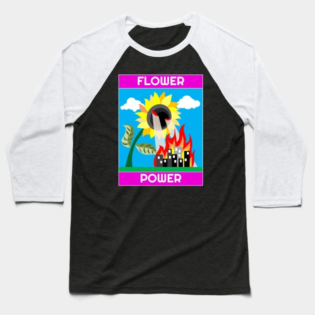 Flower Power Baseball T-Shirt by inotyler